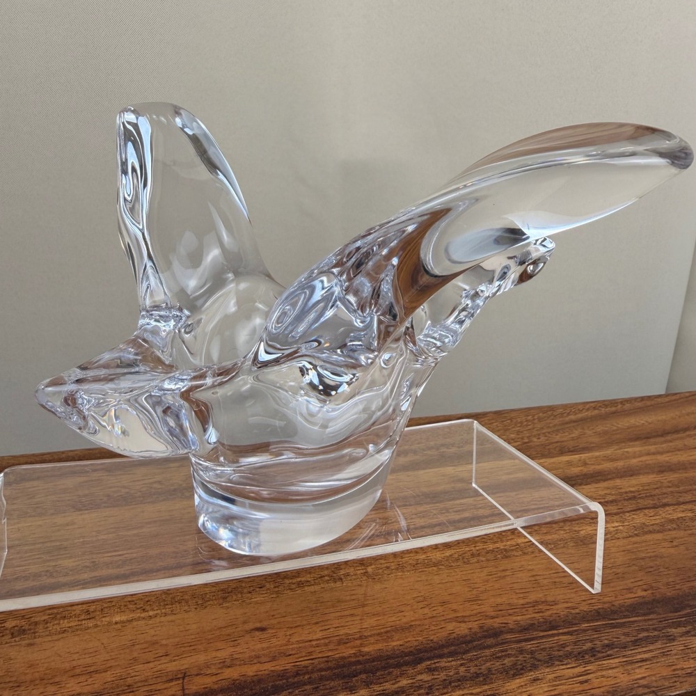 Princess House France Lead Crystal Bird Figurine Clear Glass Abstract Sculpture